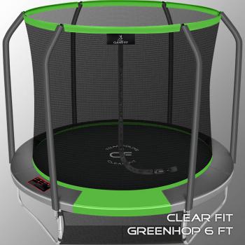 Каркасный батут Clear Fit GreenHop 6Ft уличный кумитеспорт - велосипеды-в-екатеринбурге.рф