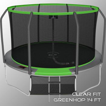 Каркасный батут Clear Fit GreenHop 14Ft уличный кумитеспорт - велосипеды-в-екатеринбурге.рф