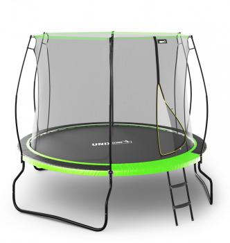 Батут UNIX Line НЛО / UFO 8 ft (244 см) зеленый уличный с сеткой TRUF8GR3 black step - велосипеды-в-екатеринбурге.рф