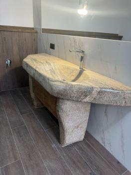 Умывальная раковина из гранита - три элемента таупгранита модель Elena - велосипеды-в-екатеринбурге.рф